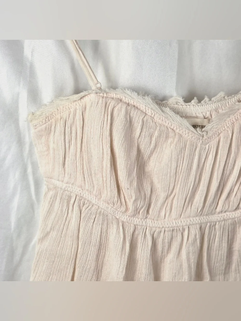 Urban Outfitters Cream Pink Lace-Trim Camisole Size Small Petite - Picture 16 of 16
